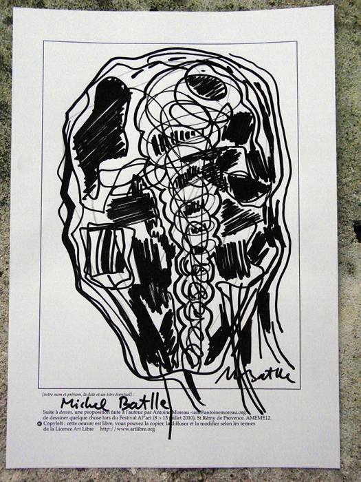 Dessin r&eacute;alis&eacute; par Michel Batlle, AP'art 2010